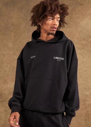 Худи флис  oversized limited  boohoo man1 фото