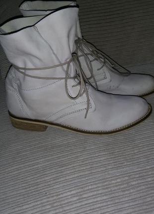 Стильные кожаные + замша ботинки бренда spm shoes &amp; boots (нидерланды) размер 39 (стелька 25,3 см)