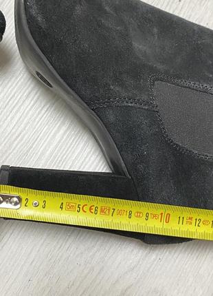 Шкіряні черевики-челсі на каблуці фірми esmara.розмір 39.ботінки7 фото