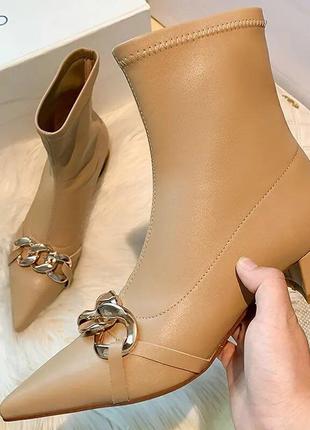 Офисные базовые женские ботильоны на высоком каблуке с острым носком, осенне-зимние вечерние свадебные туфли из натуральной кожи