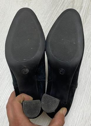 Кожаные ботинки-челси на каблуке фирмы esmara.размер 39.ботинки4 фото