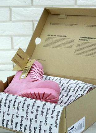 Зимові жііночі черевики timberland winter pink (хутро) 399 фото