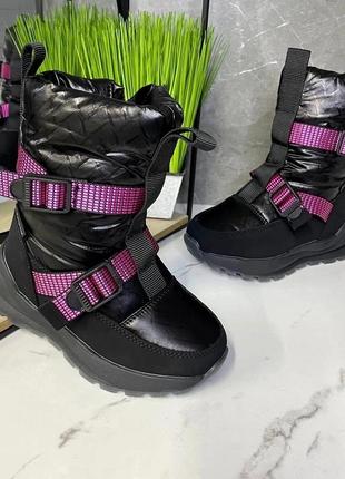 Зимові термо черевики для дівчинки