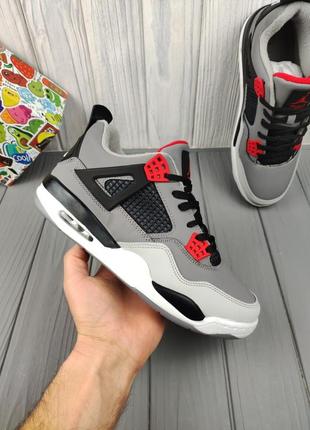 Зимові кросівки з утеплювачем nike air jordan 4 retro infrared thermo