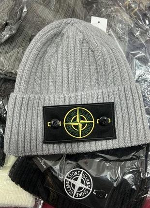 Шапка stone island різні кольори в наявності з фірмовою етикеткою патч stone island стон шапка кепка бейсболка