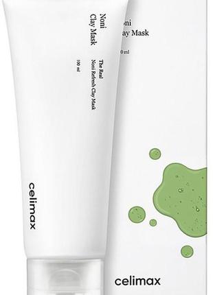 Глиняна маска для обличчя celimax the real noni refresh clay mask 100ml