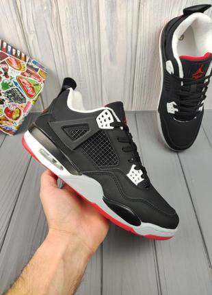 Зимові кросівки з утеплювачем nike air jordan 4 retro bred thermo