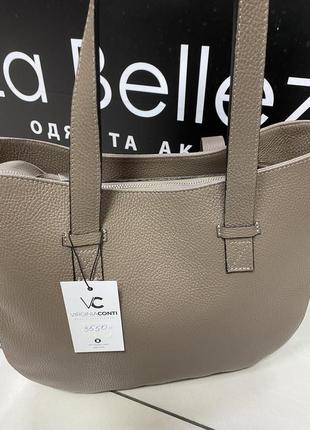 Сумка шкіряна жіноча тауп італійська сумка шкіряна сумка жіноча на плече4 фото