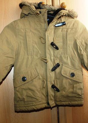 Куртка george демисезонная на 1-2 года коричневая парка
