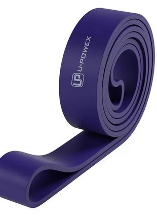 Эспандер-петля спортивная тренировочная эластичная лента резинка для фитнеса u-powex (16-39kg) purple ku-22