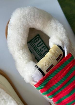 Тёплые зимние кроссовки на овчине gucci гуччи10 фото