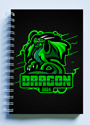 Скетчбук sketchbook (блокнот) для малювання з новорічним принтом "dragon 2024. дракон 2024"