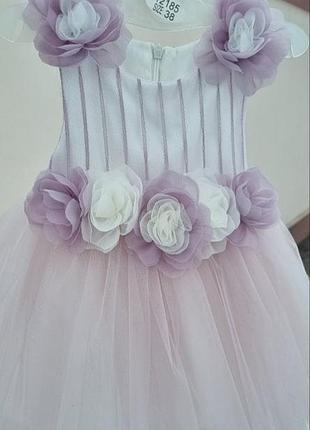Розовое платье на девочку 1-3 года