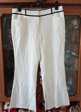 Брюки uk16 55% лён