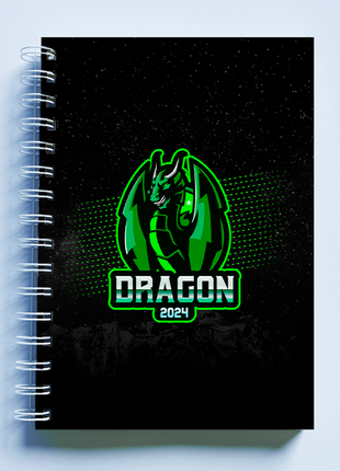 Скетчбук sketchbook (блокнот) для рисования с новогодним принтом "dragon 2024. дракон 2024"1 фото