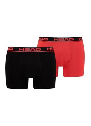 Tрусы-боксеры head basic boxer 2p красный, черный муж xl 701202741-020 xl