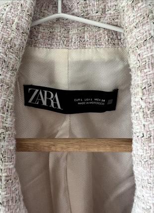 Zara твидовый жакет / пиджак7 фото