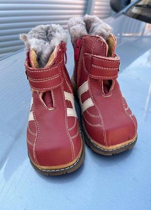 Новые детские зимние ботинки кожа2 фото