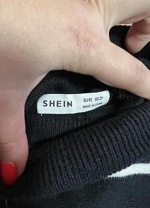 Shein мʼякий светр гольф з віскози в полоску 2