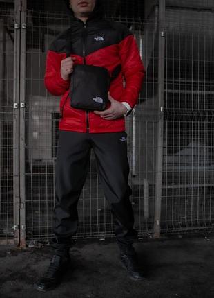 Комплект куртка tnf + штани tnf+ барсетка tnf у подарунок