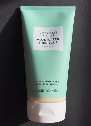 Оригінал крем-гель для душу victoria’s secret refresh aloe water hibiscus natural beauty виктория1 фото