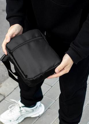 Мужская сумка мессенджер jordan casual черная спортивная барсетка тканевая сумка через плечо4 фото