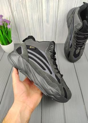Зимові кросівки з утеплювачем adidas yeezy boost 700 winter navy gray