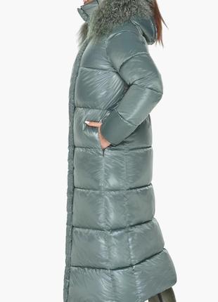 Жіночий якісний теплий пуховик пальто куртка воздуховик з хутром лами braggart angel's fluff до -30градусів3 фото