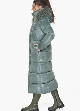 Женский качественный теплый пуховик воздуховик пальто с мехом braggart angel's fluff до -30 градусов2 фото