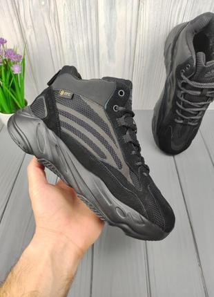 Зимові кросівки з утеплювачем adidas yeezy boost 700 winter black