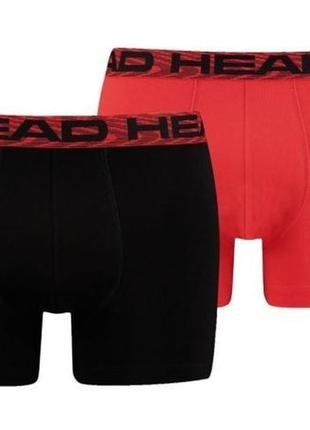 Tрусы-боксеры head men seasonal boxer 2p красный, черный муж l 701224072-002 l