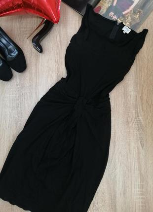 Черное миди платье armani s xs платье футляр7 фото