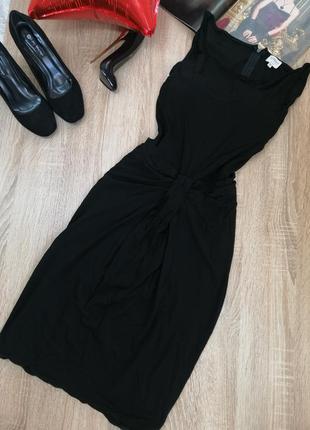 Черное миди платье armani s xs платье футляр4 фото