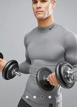 Чоловічий рашгард nike pro / компресійний гольф лонгслів найк про ...