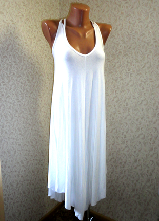 Белый сарафан италия р.м-l вискоза