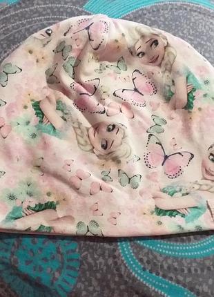 Шапка весенняя эльза,дисней,фрозен 92-104,50-51
