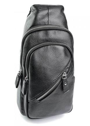 Чоловіча шкіряна сумка бананка