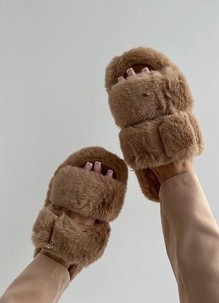 Бежеві тапки тапочки тапулі жіночі