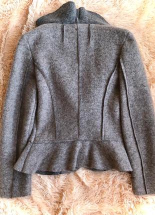 Шикарный жакет пиджак кофейного цвета из овечьей шерсти в винтажном стиле, новый, италия4 фото
