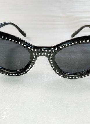 Солнцезащитные очки «кошачий глаз» со стразами y2k