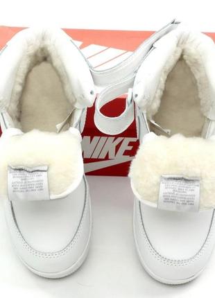 Зимние женские кроссовки nike air force 1 winter white (мех) 36-37-38-38.53 фото