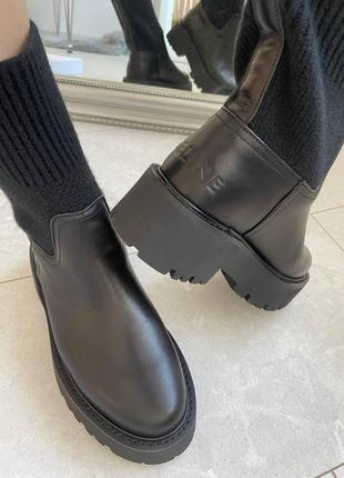 Челси ботинки-носки celine кожаные6 фото
