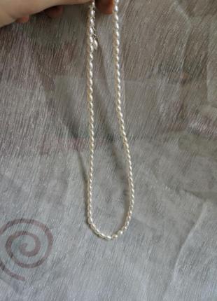 Ожерелье из натурального речного жемчуга, колье из жемчуга, жемчужный чокер6 фото
