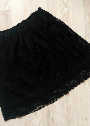 Юбка плиссе гипюровая stradivarius