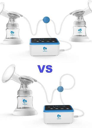 Электрический молокоотсос, портативный двойной bellababy