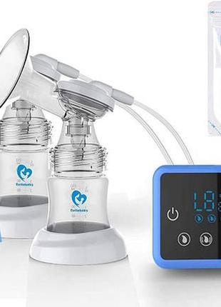 Электрический молокоотсос, портативный двойной bellababy