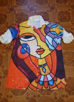 Сукня халат pablo picasso італія, оверсайз