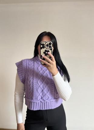 Жилетка у ліловому кольорі