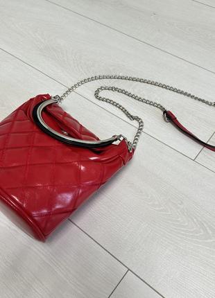 Красная сумка stradivarius6 фото