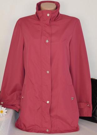 Брендовая розовая легкая куртка на молнии с карманами без капюшона rowland's этикетка1 фото